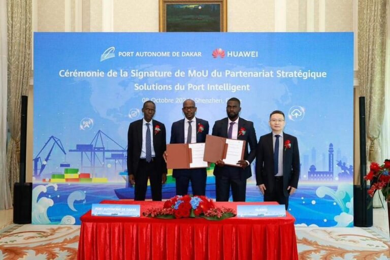 RENFORCEMENT DE LA TRANSFORMATION DIGITALE DU PORT DE DAKAR : SIGNATURE D’UN PARTENARIAT STRATÉGIQUE AVEC HUAWEI TECHNOLOGIES SÉNÉGAL