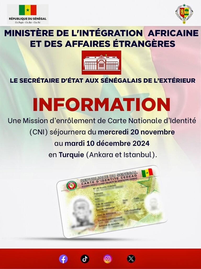 Carte nationale d'identité: une mission à l'étanger