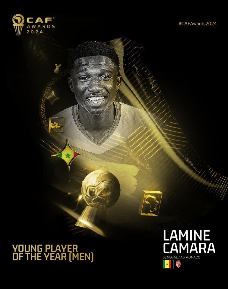 CAF Awards : Lamine Camara conserve son titre de meilleur jeune joueur Africain