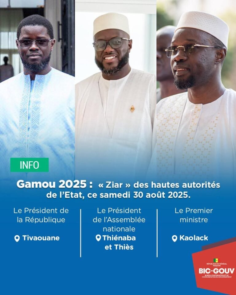 Gamou 2025 : visite de courtoisie du Président, du Premier ministre et du Président de l'Assemblée nationale auprès des familles religieuses
