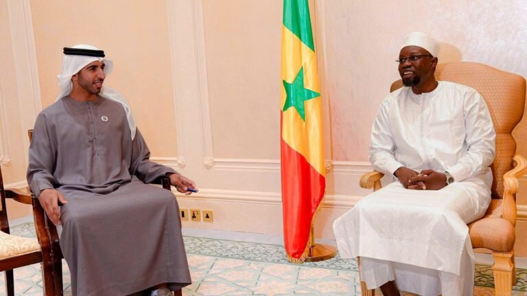 Le Pm, Ousmane SONKO, reçoit le ministre émirati chargé des Affaires africaines