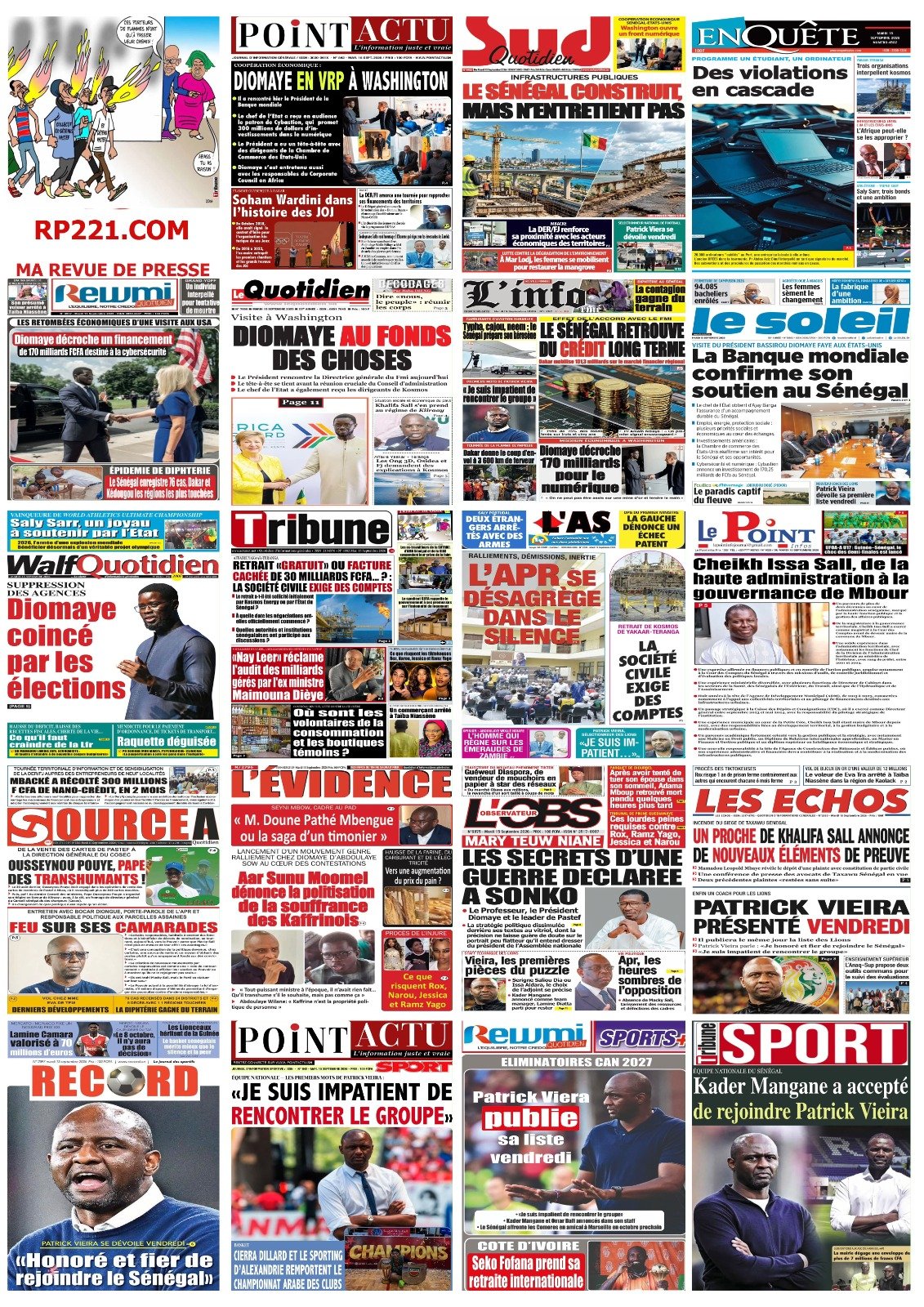 Revue de presse: À Washington l’espoir, à Dakar les comptes