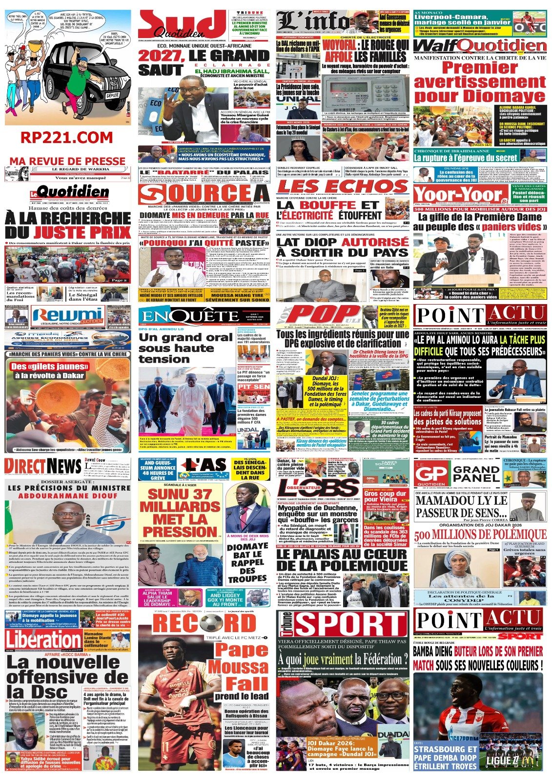 Revue de Presse: Vie chère, dette, JOJ 2026 : la rue rappelle le pouvoir à ses urgences