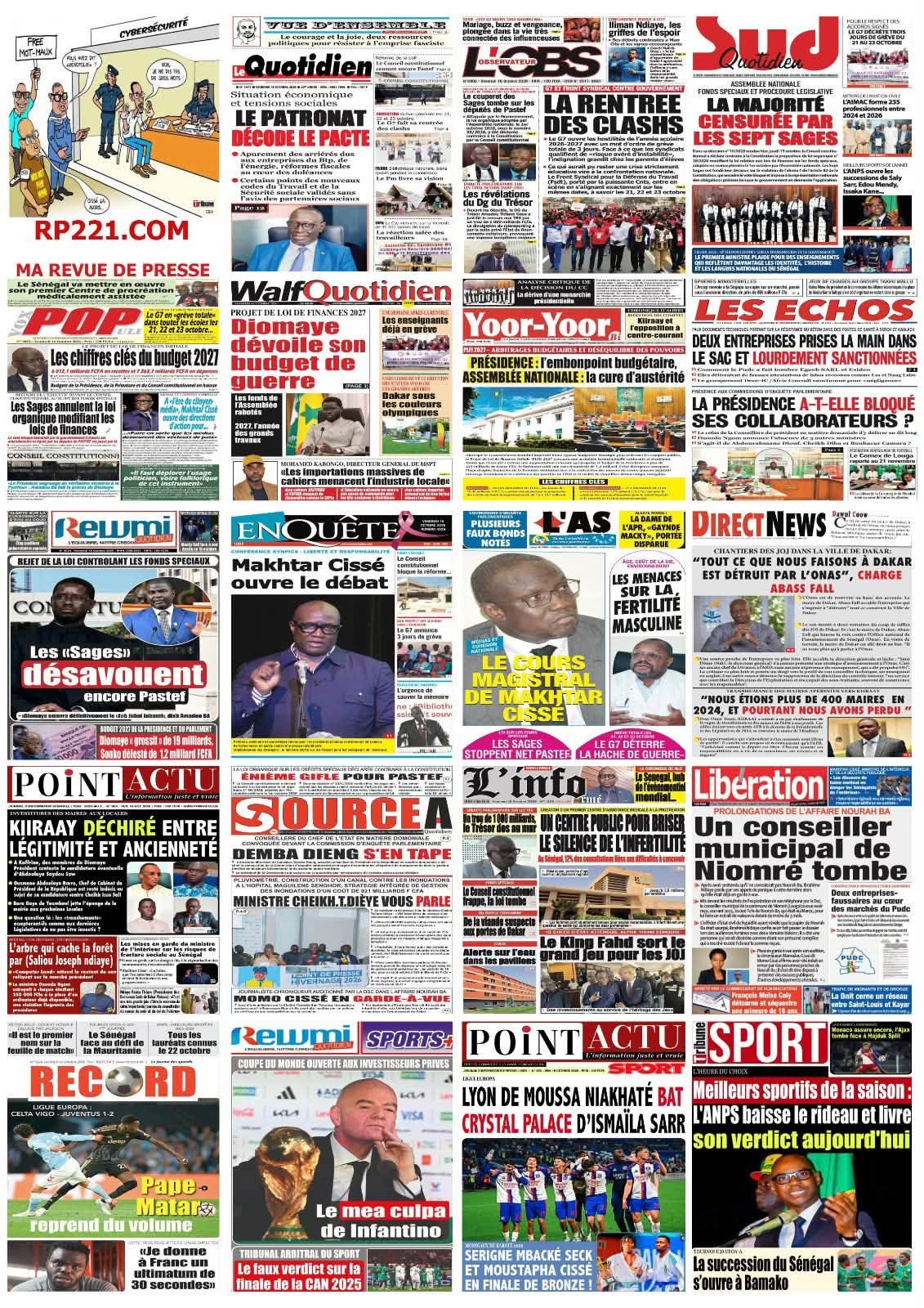 REVEU DE PRESSE  – LES SAGES RECALENT LA MAJORITÉ, LES ENSEIGNANTS DÉBRAYENT, LE BUDGET DIVISE : LE POUVOIR SUR TOUS LES FRONTS !